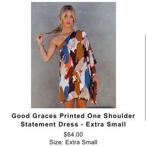 Vici Printed One Shoulder Dress